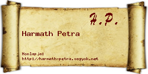 Harmath Petra névjegykártya